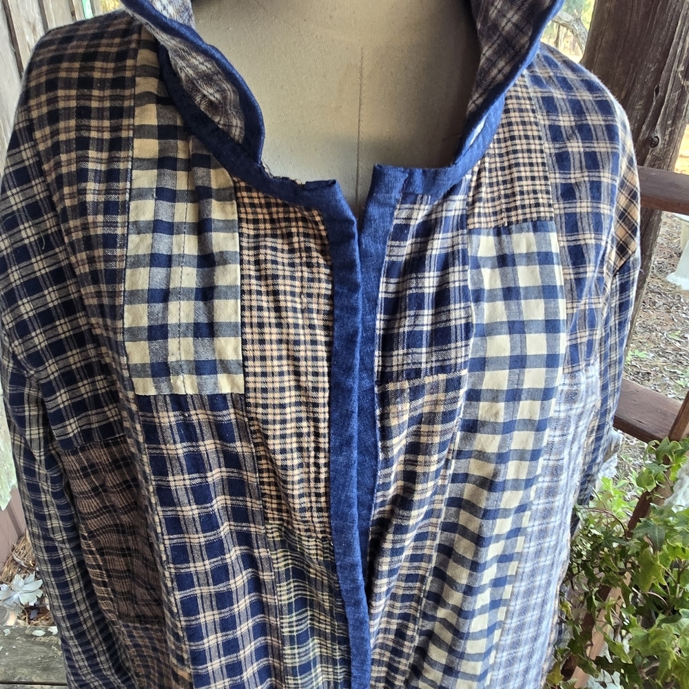 Women's Reversible Patchwork Open Front Blazer Or… - image 11